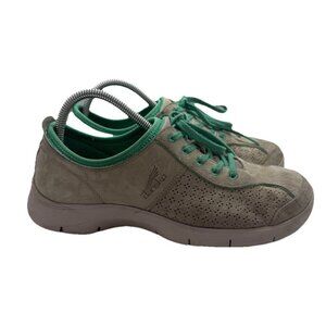Dansko Womens Elise 4401242443 Gray Teal Suede Lace Up Sneakers Sz 40EU 9.5-10US